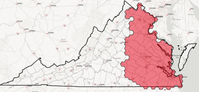 Wind Hazard areas of Virginia