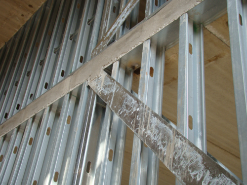 Cold-formed steel framing is used to construct midrise buildings